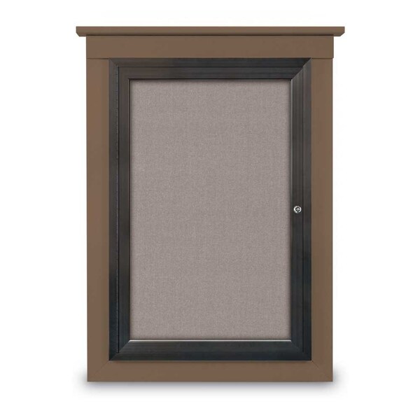 Sliding Glass Enclosed Letterboard, 96"x3, UV9013ACS-BRONZE-HUNGRN